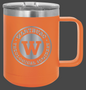 15.oz Orange Tumbler with Handle