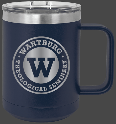 15oz. Navy Tumbler with handle