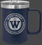15oz. Navy Tumbler with handle